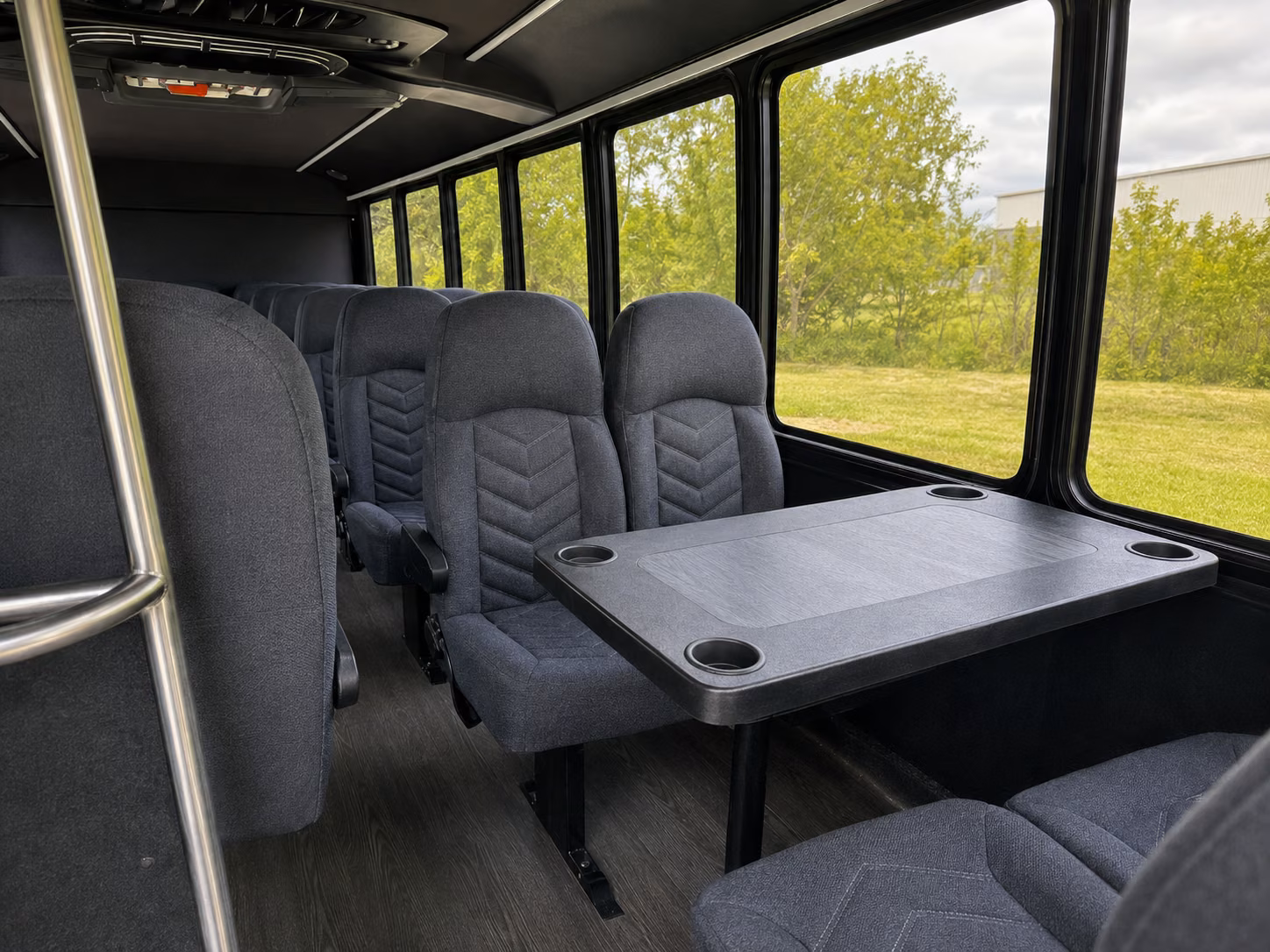 manchester 20 passenger minibus inside