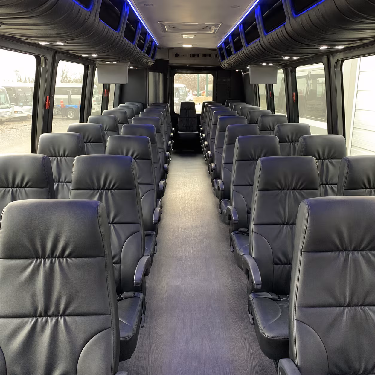 manchester 35 passenger minibus interior