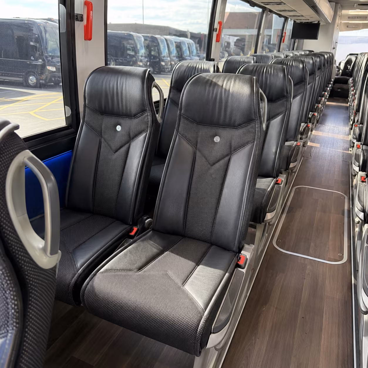 manchester 40 passenger charter bus interior