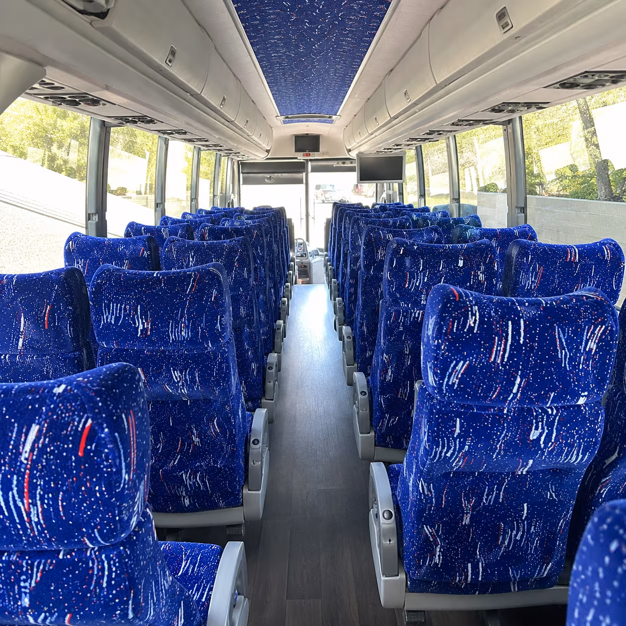 manchester 50 passenger charter bus interior