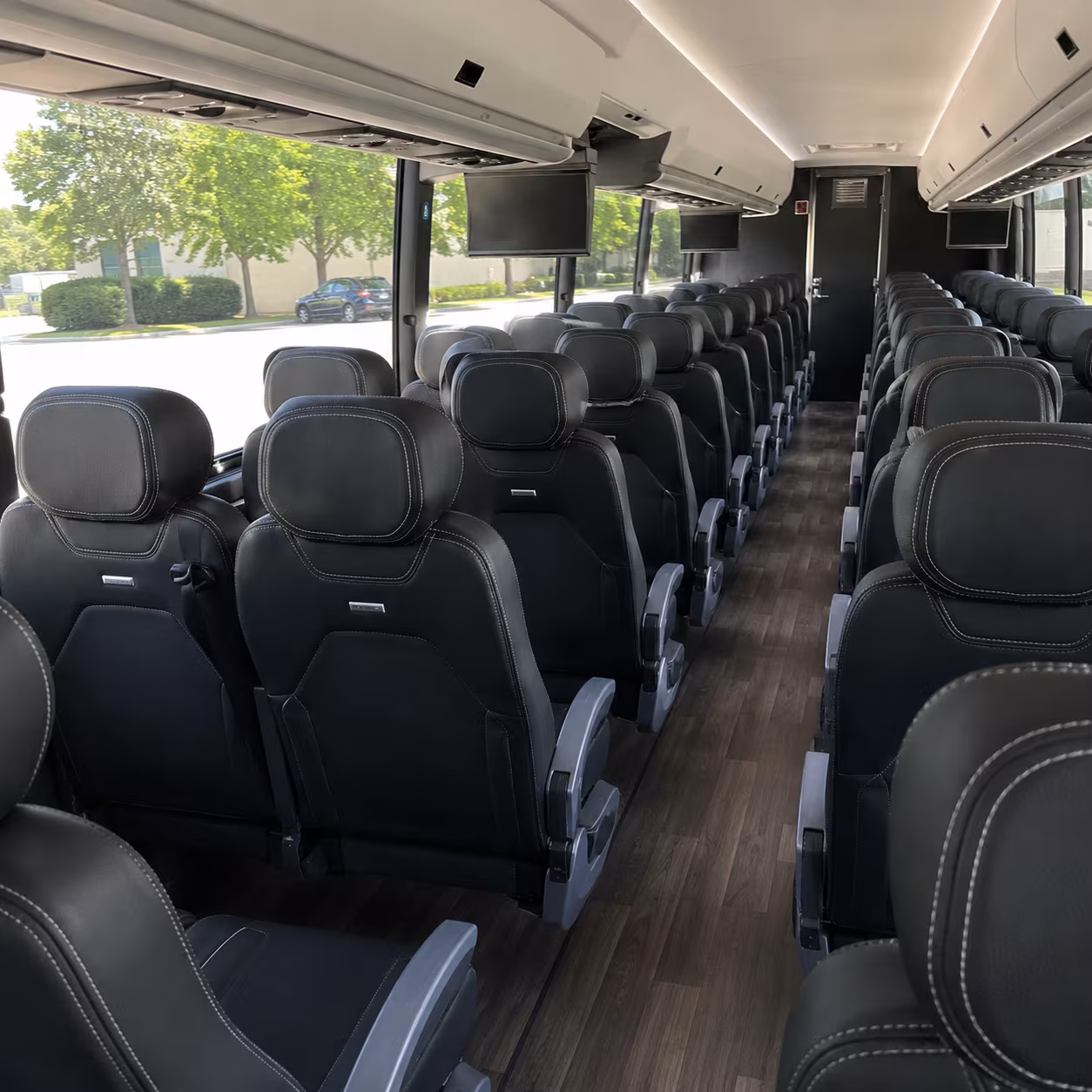 manchester 56 passenger charter bus interior