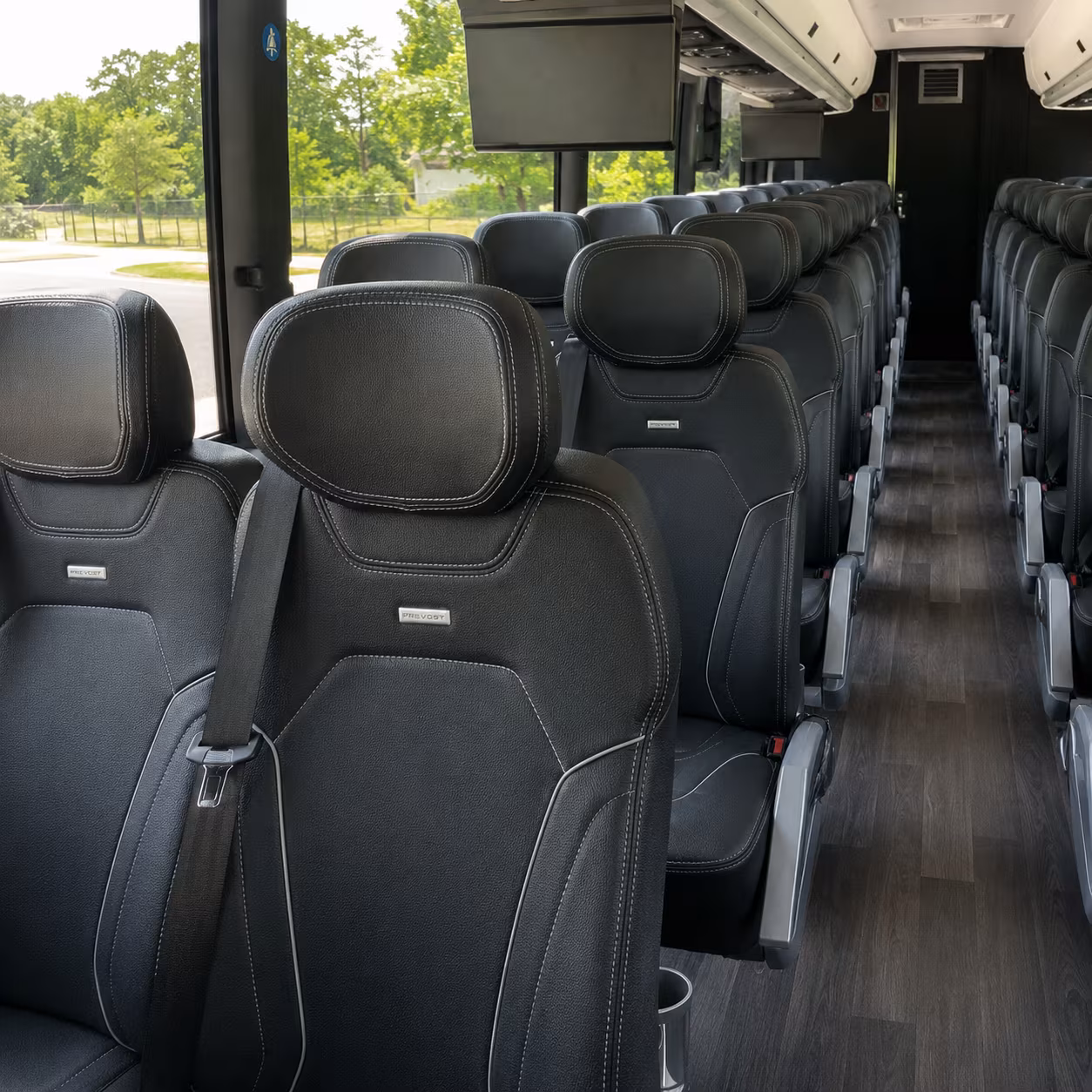 manchester charter bus inside